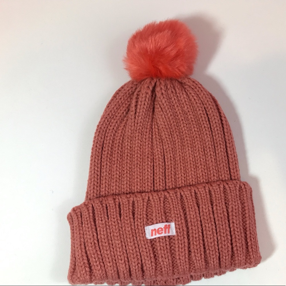 Neff beanie with pom puffy top